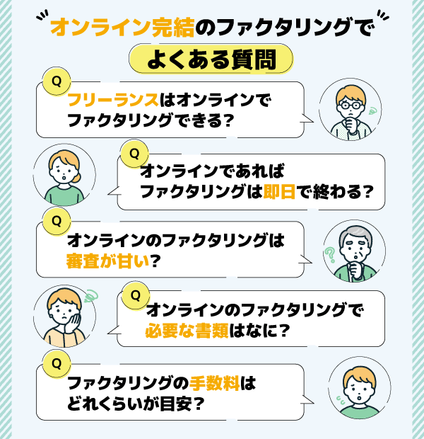 オンライン完結できるファクタリングで見るよくある質問