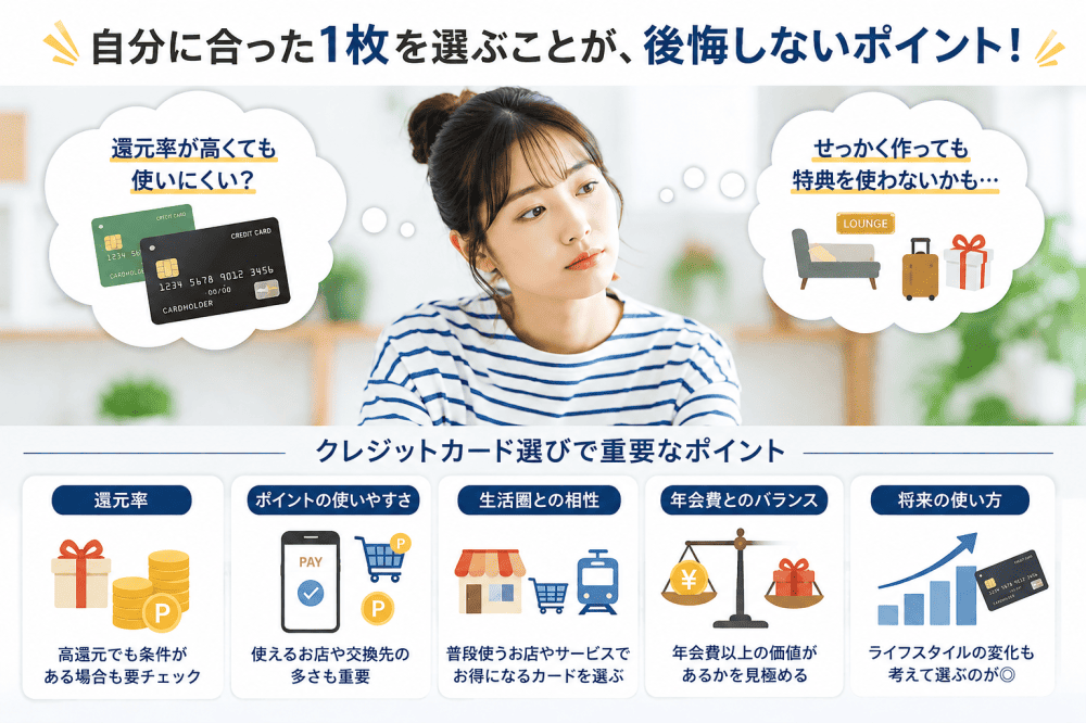 後悔しないクレジットカードを選ぶポイント