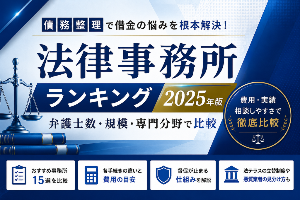【6/9サスラボ】債務整理おすすめ事務所15選！費用・実績・相談しやすさで比較
