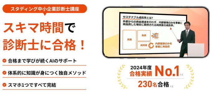 スタディングの中小企業診断士オンライン講座画像