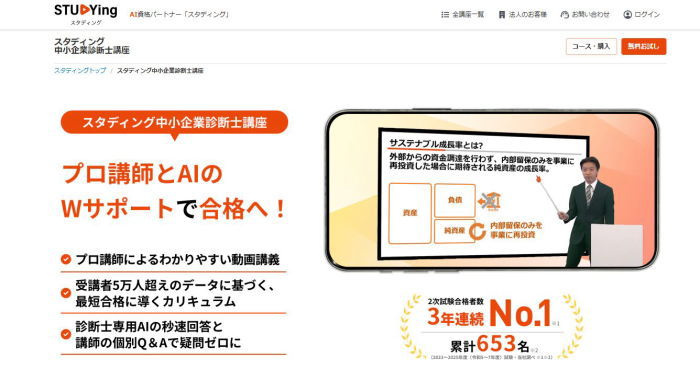 スタディング中小企業診断士通信講座